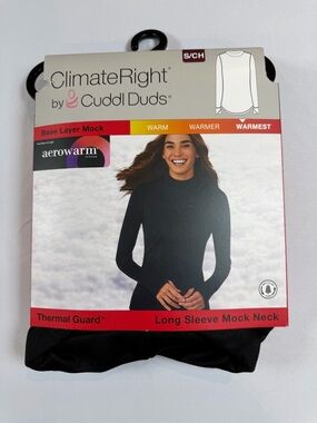 Cuddl Duds Thermal Guard Long Sleeve Mock Neck Small